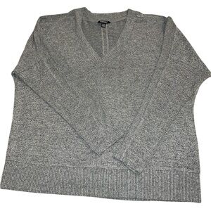 Buffalo David Bitton Gray V-Neck Sweater Knit Casual